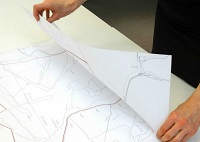 Large plan assembly first fold