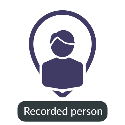 Icon representing a recorded person in RCI